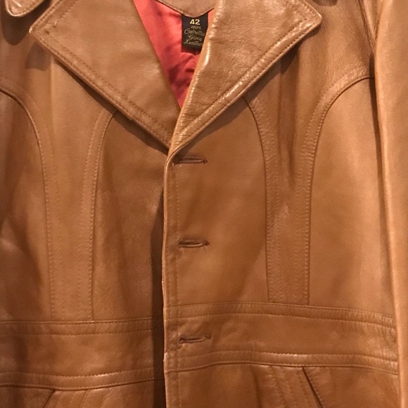 Cabretta Glove Leather Jacket - Honey Color Sz 42 - Picture 6 of 15
